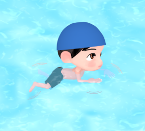 水泳の平泳ぎのイラスト