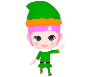 話す妖精のイラスト（トントゥ）