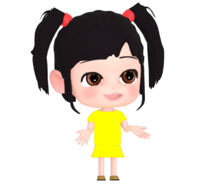 楽しく話す女の子のイラスト