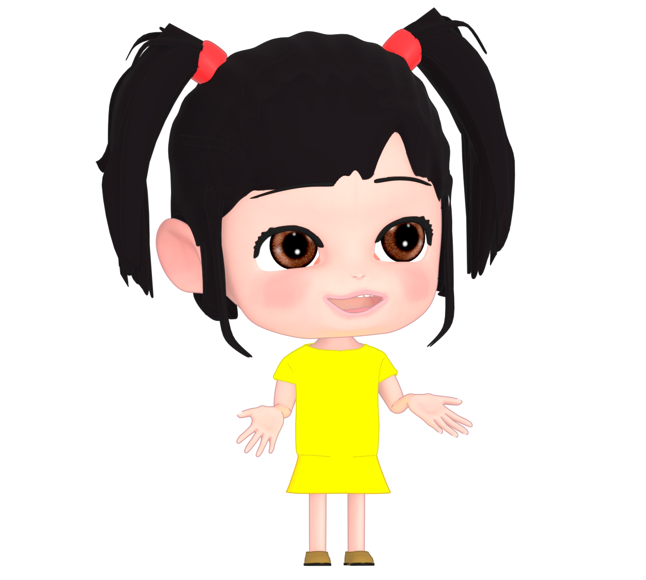 楽しく話す女の子のイラスト