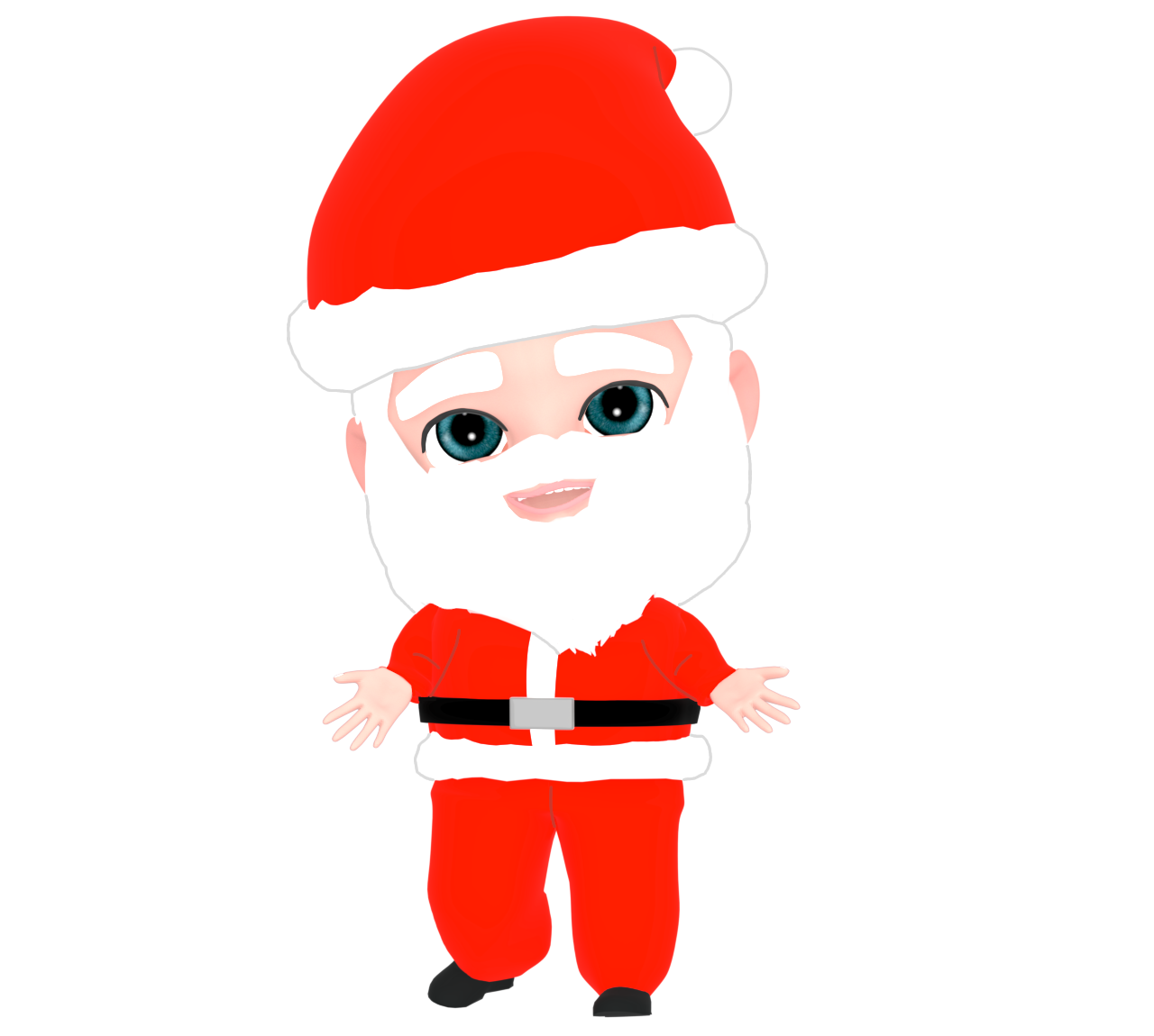 話すサンタクロースのイラスト