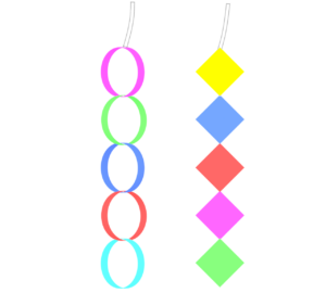 七夕飾り 折り紙のイラスト