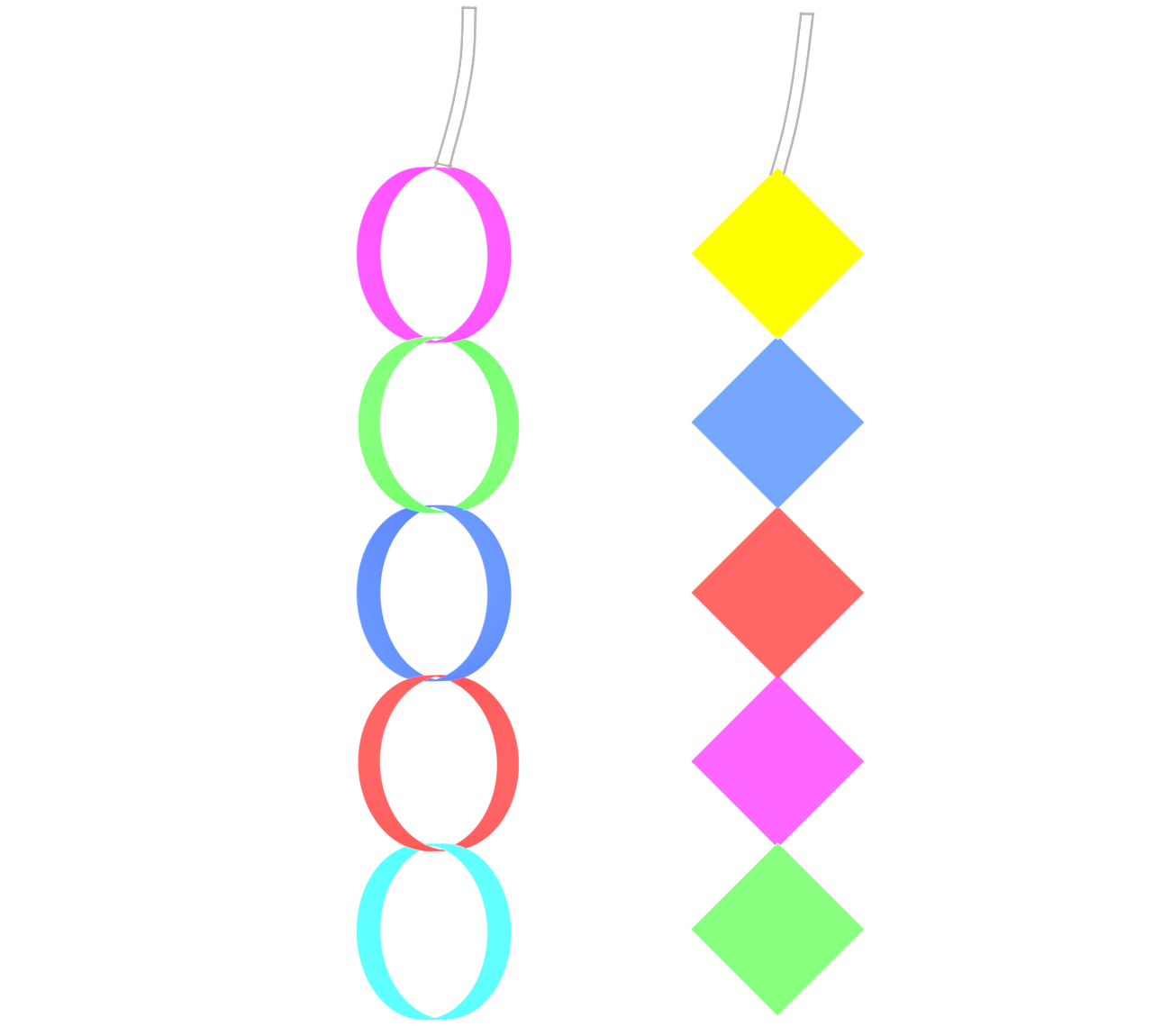 七夕飾り 折り紙のイラスト