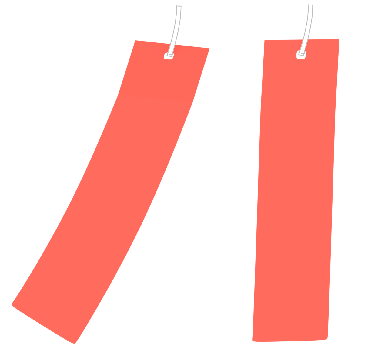 七夕飾りの短冊のイラスト