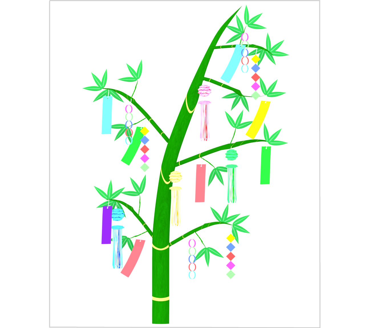 七夕飾りのテンプレート