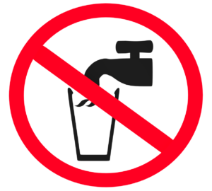 水道水が飲めない禁止マーク