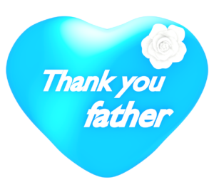 「Thank you father」ハートのメッセージカード