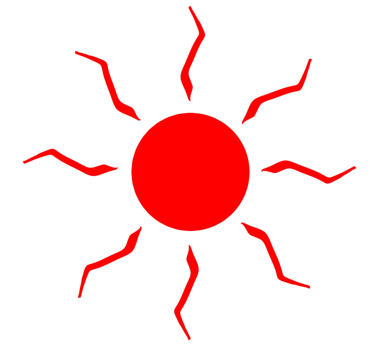 ギラギラの太陽のイラスト