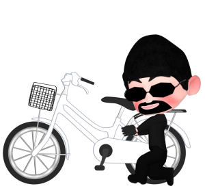 自転車を盗む泥棒のイラスト