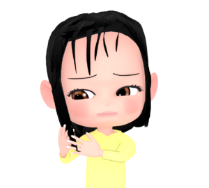 薄毛と抜け毛が気になる女性のイラスト