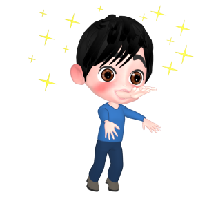 喉から手が出る男性のイラスト