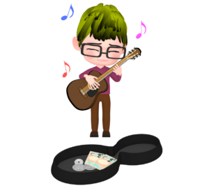 投げ銭のイラスト