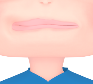 口を結ぶイラスト