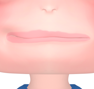 口を結ぶイラスト