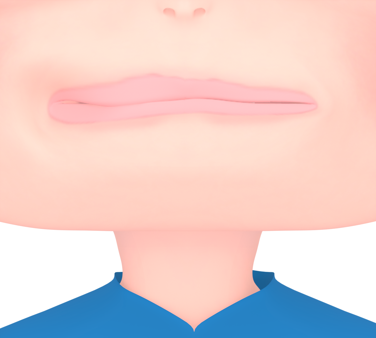 口を結ぶイラスト