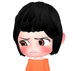 舌打ちする女性のイラスト