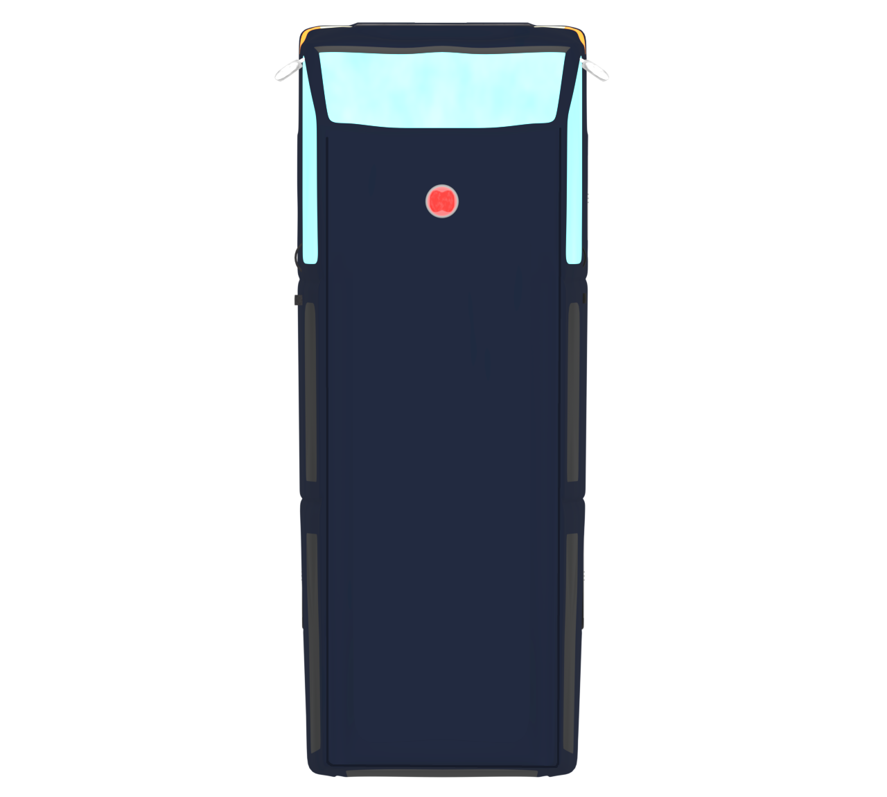 上から見る護送車のイラスト