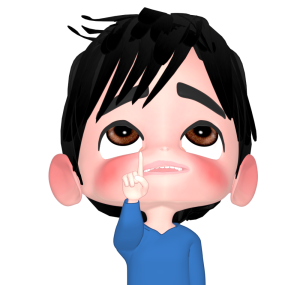 上に何かを見つけた男性のイラスト