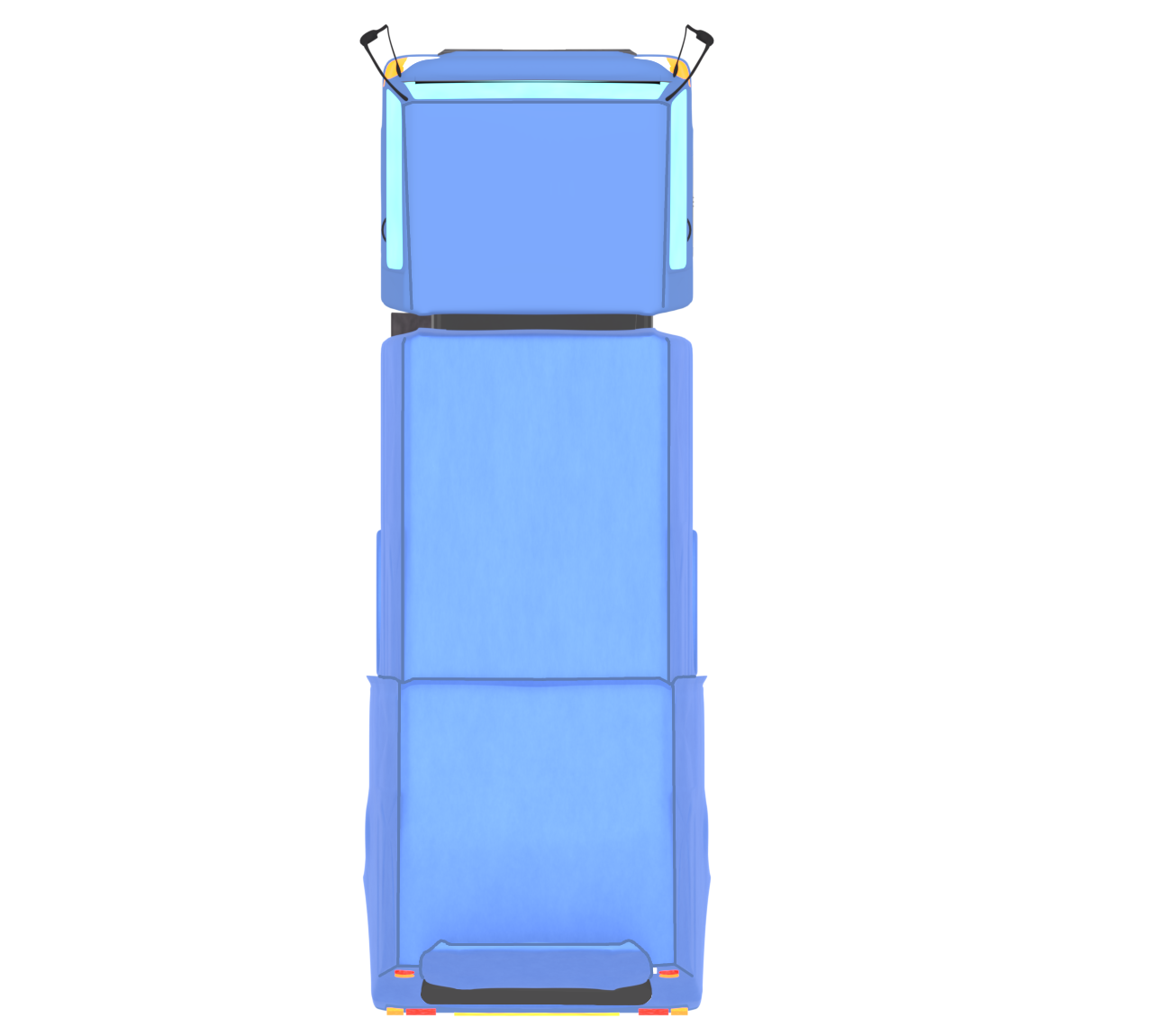上から見るゴミ収集車のイラスト