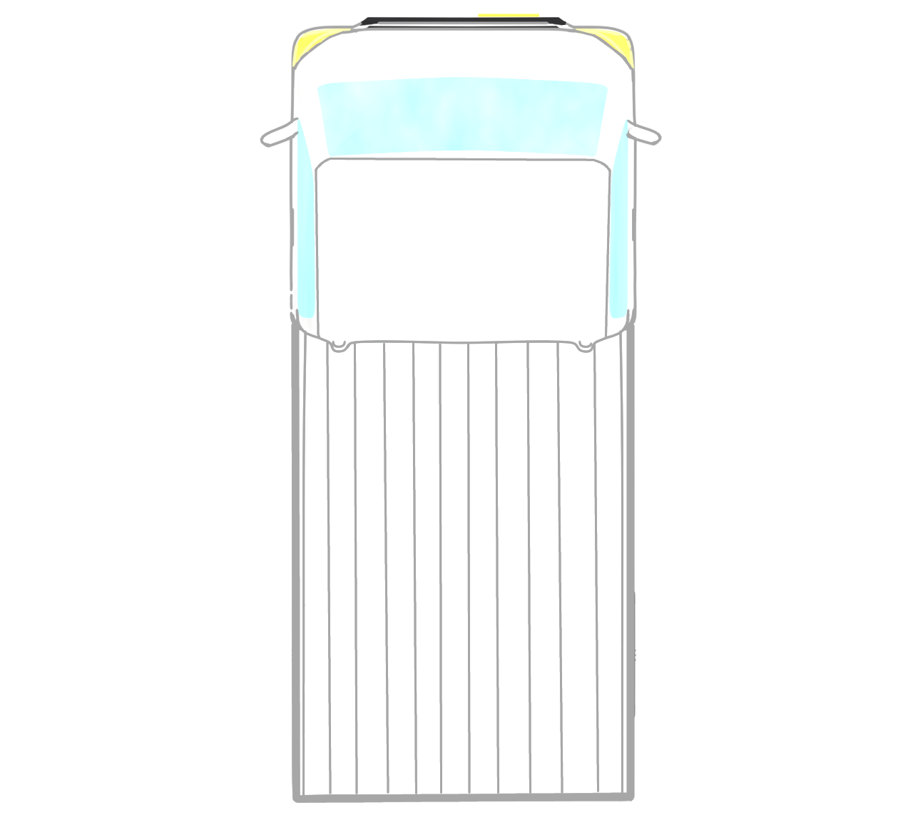 上から見る軽トラックのイラスト
