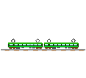 路面電車のイラスト