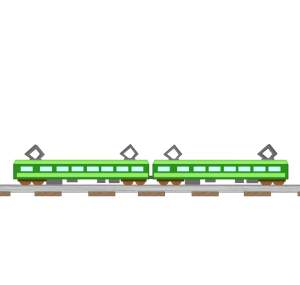 路面電車のイラスト