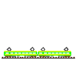 路面電車のイラスト