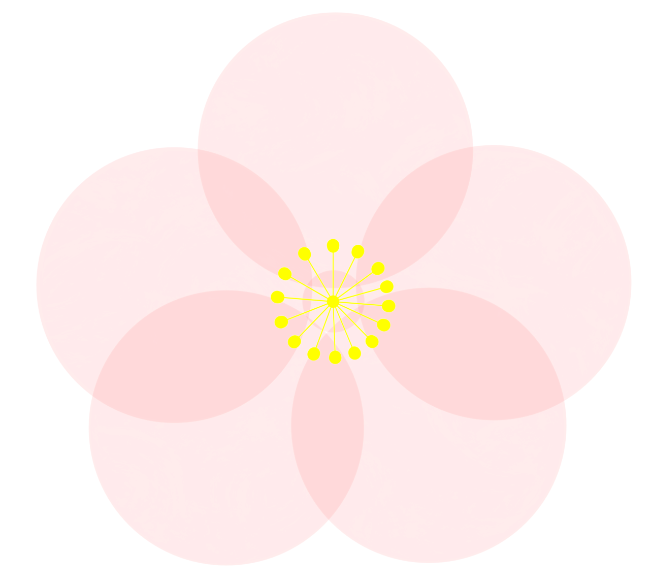 透き通る梅の花のイラスト