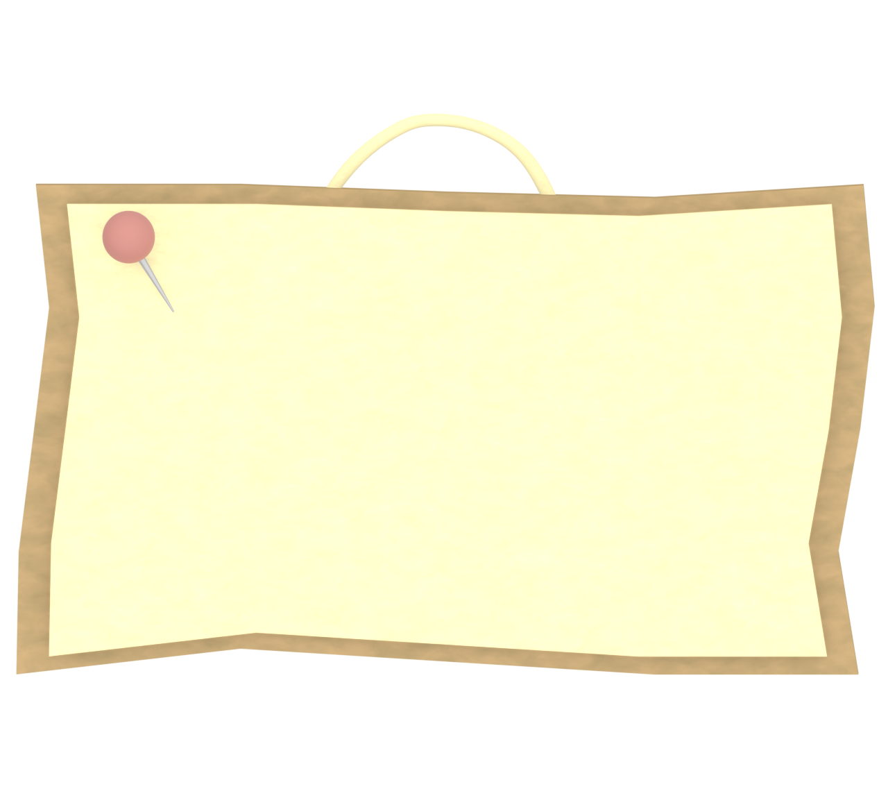 木のメッセージボードのイラスト