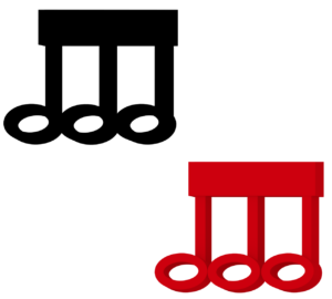 3連符の音符のイラスト