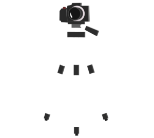 三脚とカメラのイラスト