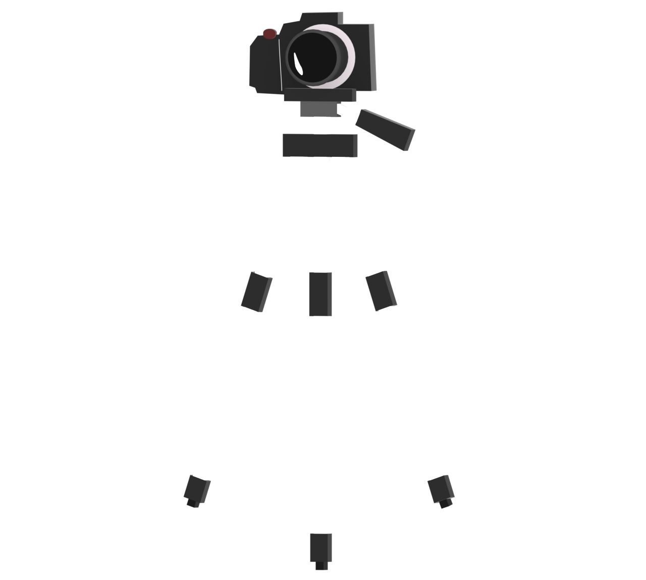 三脚とカメラのイラスト