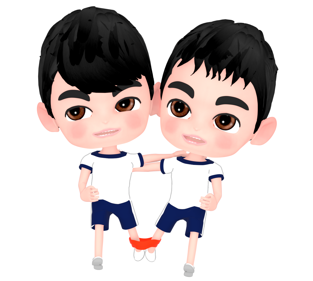 二人三脚のイラスト