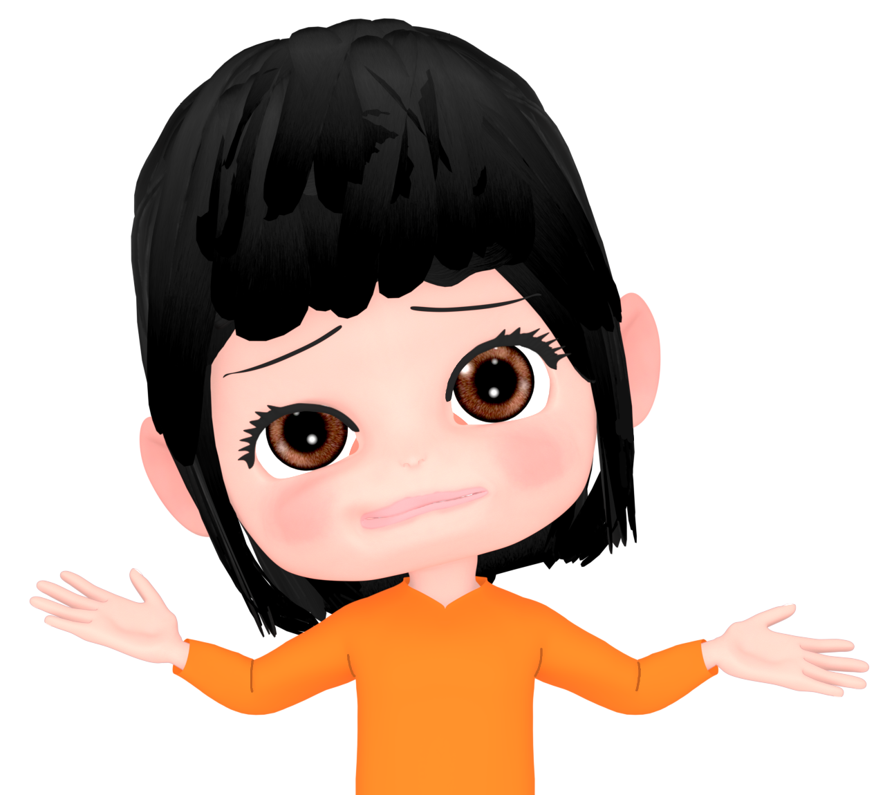 困る女性のイラスト