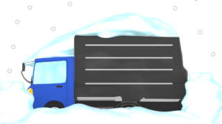 truck stuck in the snow img