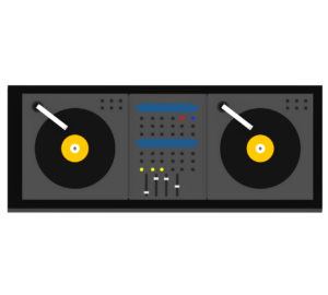 ターンテーブルのイラスト（DJM）