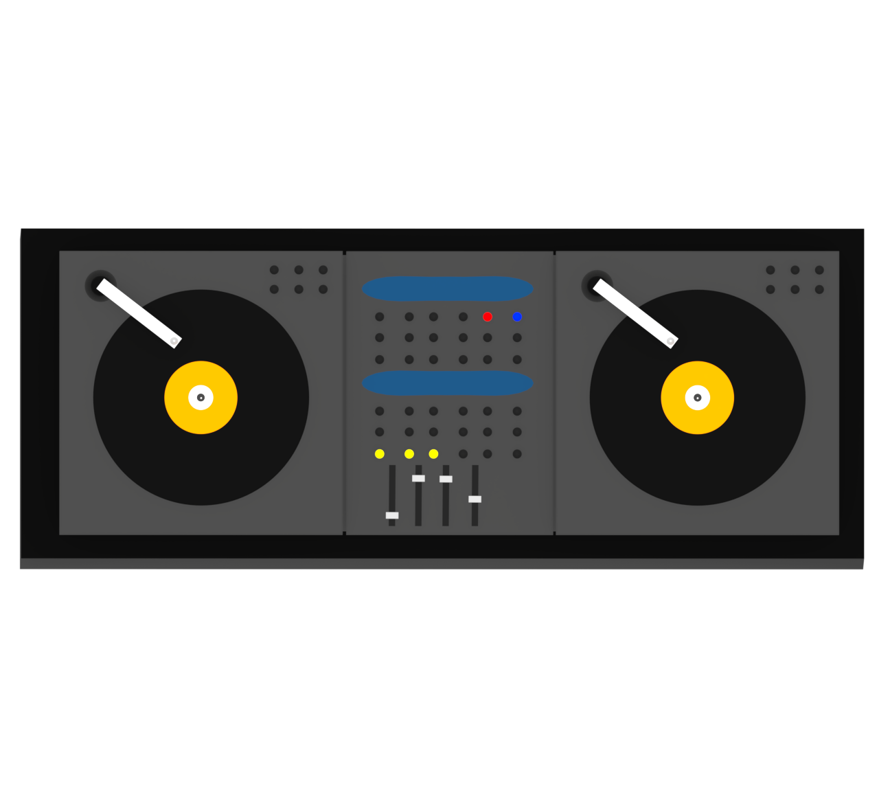 ターンテーブルのイラスト（DJM）