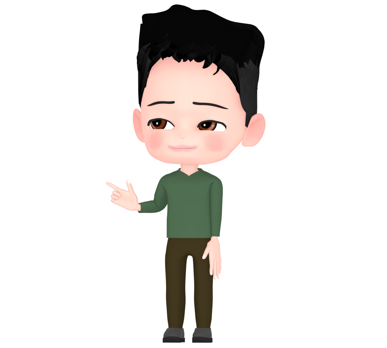 ツーブロックの髪型のイラスト