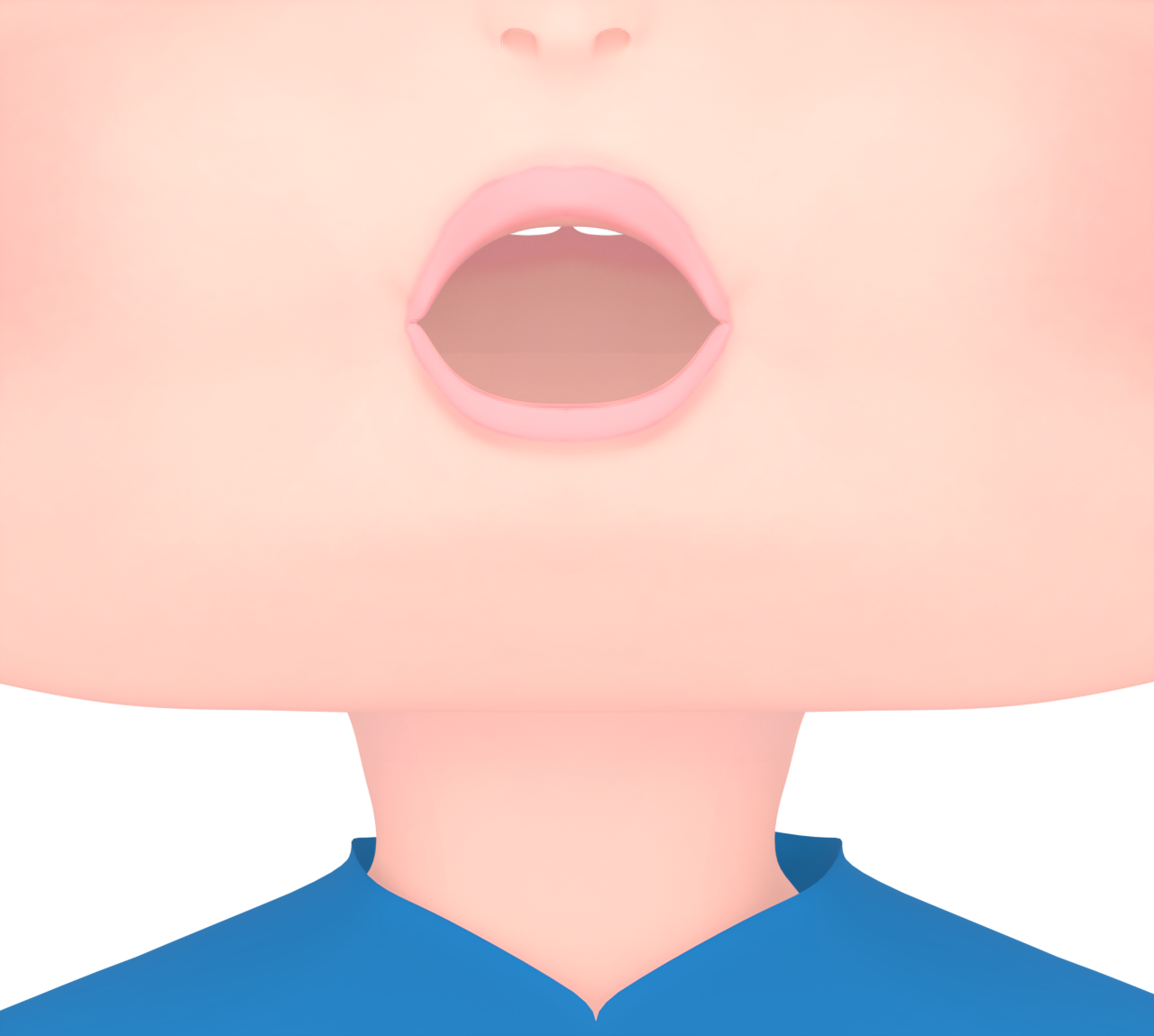 口を尖らせるイラスト