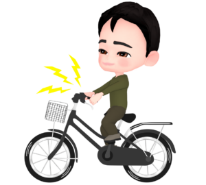 チリンチリンおじさんのイラスト