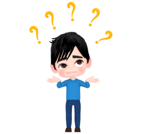 意味不明でお手上げの男性のイラスト