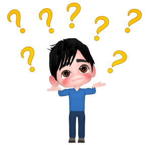 意味不明でお手上げの男性のイラスト
