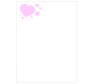 左上にあるハートマークのテンプレート