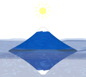 逆さ富士のイラスト