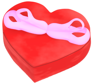 バレンタインチョコの箱のイラスト