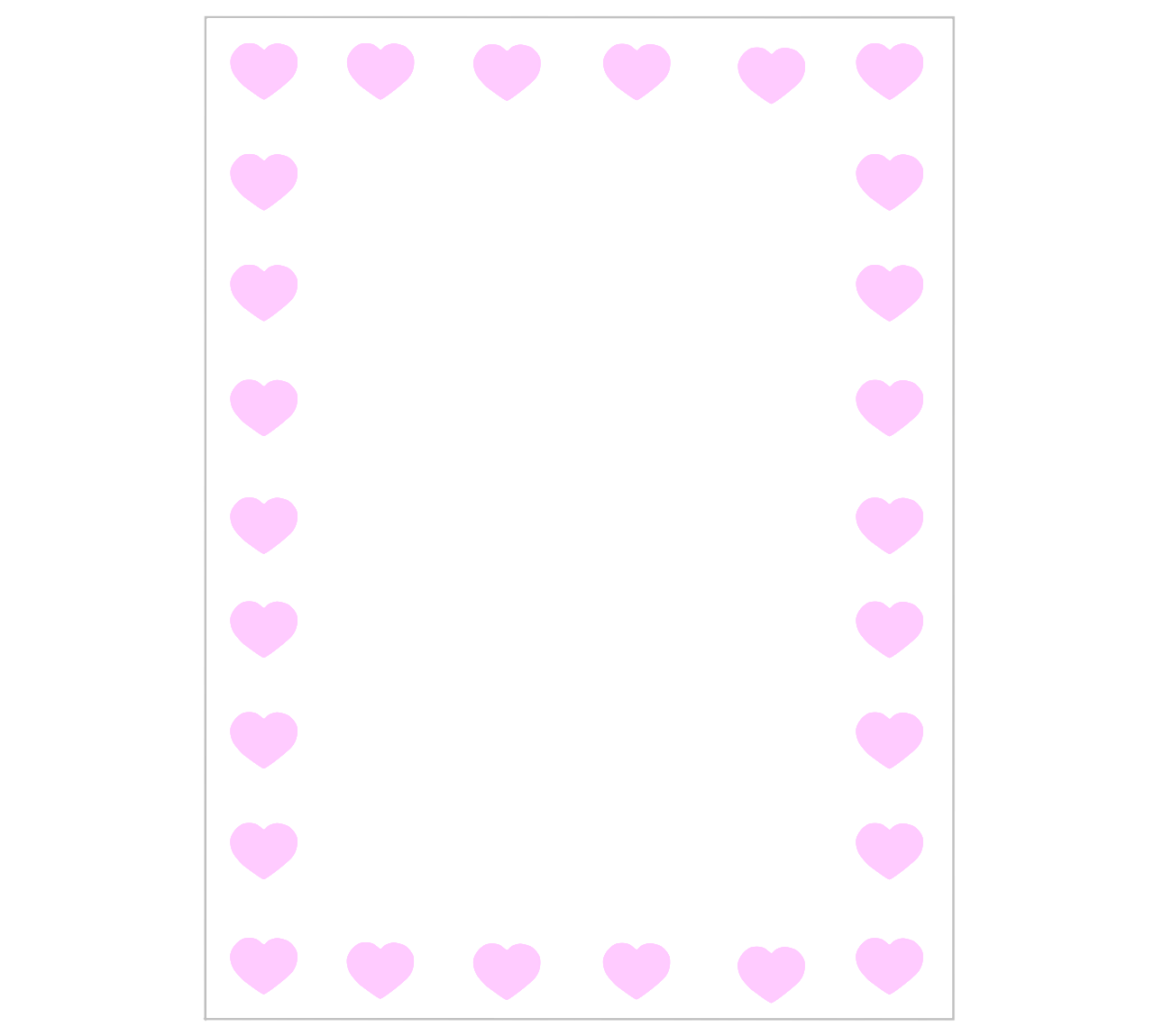 バレンタインのテンプレート