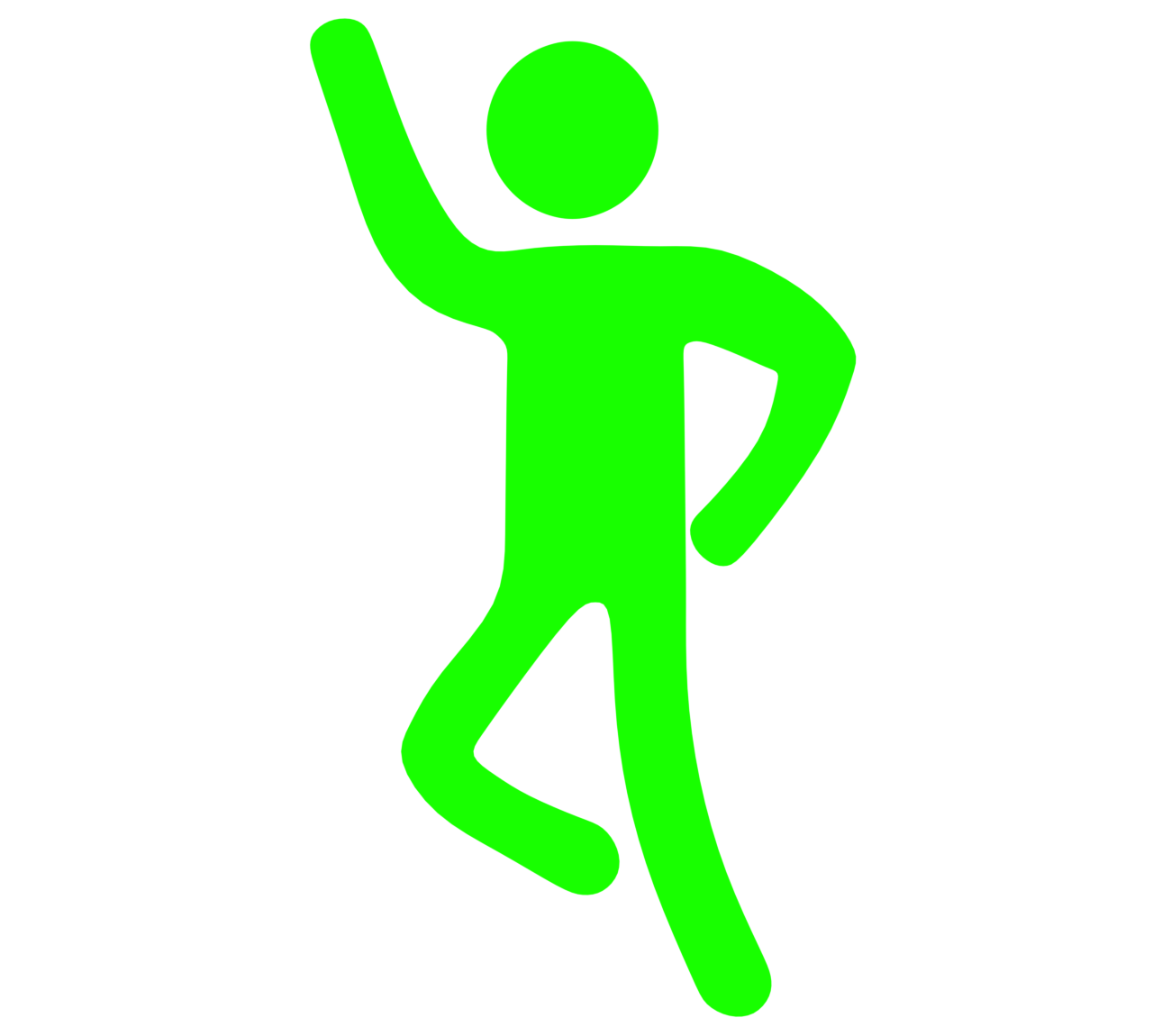 勝ち誇る人のマーク