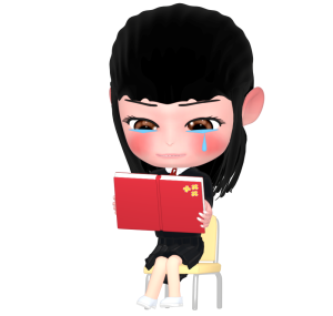 卒業アルバムを見る女子生徒のイラスト