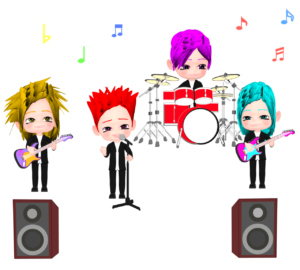 ヴィジュアル系バンドのイラスト