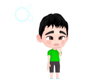 寝起きの男の子のイラスト